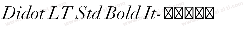Didot LT Std Bold It字体转换